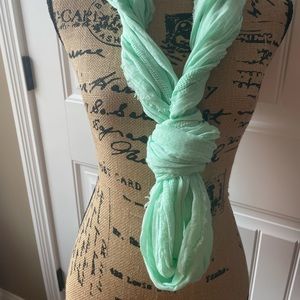 Mint green infinity scarf
